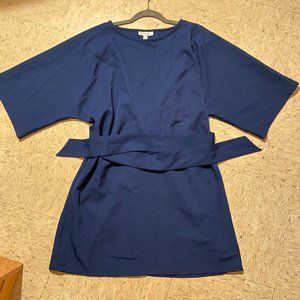 Prologue Navy Blue Tie Front Dress -- Small